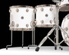 DW Collector's 5pc Maple Mahogany Kit - Piano White Lacquer Custom w/Nickel Hardware