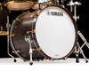 Yamaha PHX Hybrid Shell Drum Set 8/10/12/14/16/22 – Matte Black with Gold Hardware kick view closeup