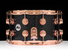 DW Collector's SSC Maple 8x14 Snare Drum - Black Ice - Copper HW Right Side view