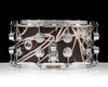 DW Collector's 7x14 Maple SSC Snare Drum - Smoke Glass Contrails w/Chrome HW side view