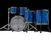 Sonor SQ2 5pc Medium Beech Kit - Blue Sparkle 10/12/14/16/22 back view