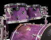 DW Performance Series 6pc Shell Pack 8/10/12/14/16/22 Purple Drift tom view closeup