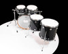 DW Collector's 5pc 333 Maple Shell Pack - Black Ice (Matt Gartska) top view