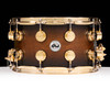 DW Collector's Maple SSC Maple 8x14 Snare Drum - Honey to Ebony SS Burst front view