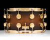 DW Collector's Maple SSC Maple 8x14 Snare Drum - Honey to Ebony SS Burst side view