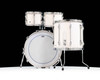 Yamaha Recording Custom 4pc Shell Pack Polar White back view