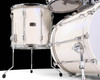 Yamaha Recording Custom 4pc Shell Pack Polar White floor tom closeup