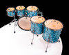 Tama Starclassic Walnut/Birch 6pc Shell Pack – Turquoise Pearl top view