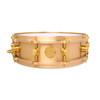 DW True Cast Bronze Snare Drum, 4x14 front view