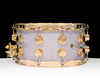 DW Collector's Series SSC Maple 7x14 Snare Drum - Diamond Nebula with Gold Hardware back view