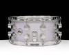 DW Collector's Series SSC Maple 7x14 Snare Drum - Diamond Nebula with Chrome Hardware side view
