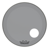 Remo Powerstroke P3 Colortone Smoke Bass Drumhead, 24", 5" Offset Hole