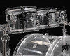 PDP Concept Acrylic 6pc Shell Pack – Clear w/ Chrome Hardware (PDCA2216CL) closeup