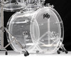 PDP Concept Acrylic 6pc Shell Pack – Clear w/ Chrome Hardware (PDCA2216CL) close up