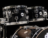DW Collector's SSC Maple 5pc - Gloss Black Chrome Hardware closeup