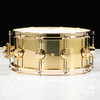 DW Collector's Series Polished Brass 3mm 6.5x14 Snare w/Gold