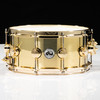 DW Collector's Series Polished Brass 3mm 6.5x14 Snare w/Gold