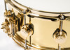 DW Collector's Series Polished Brass 3mm 6.5x14 Snare w/Gold