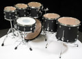 DW Design Series 7pc Drum Set  - Black Satin