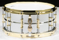 Ludwig Chrome over Brass 6.5x14 Snare Drum w/Brass Trim