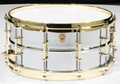 Ludwig Chrome over Brass 6.5x14 Snare Drum w/Brass Trim
