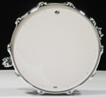 DW Collector's Series 7x14 White Lacquer Silver Foil Rally Stripe Snare