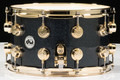 DW Collector's 8x14 Snare Drum Gun Metal Sparkle Glass Gold Hardware