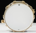 DW Collector's Series 6.5x14 1mm Aluminum Snare Drum with Gold Hardware