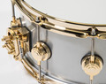 DW Collector's Series 6.5x14 1mm Aluminum Snare Drum with Gold Hardware