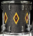 Ludwig Legacy Mahogany 3pc Shell Pack - Flash Diamond Inlay- Charcoal