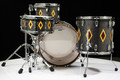 Ludwig Legacy Mahogany 4pc Shell Pack - Flash Diamond Inlay- Charcoal