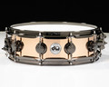 DW Polished Bronze 4x14 Snare Drum w/Black Nickel HW