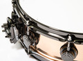 DW Polished Bronze 4x14 Snare Drum w/Black Nickel HW