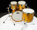 DW Collector's 4pc Maple/Mahogany Shell Pack - Vegas Gold Metallic