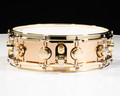 DW Polished Bronze 4x14 Snare Drum w/Gold HW