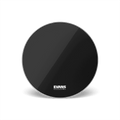 Evans EQ3 Resonant Black Bass Drum Head, No Port - 24"