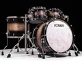 Tama Star Walnut 4pc Shell Pack  - Satin Black Japanese Sen Burst