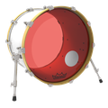 Remo Powerstroke P3 22'' Drumhead with 5" Port Hole - Red