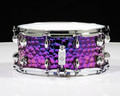 Dixon Cornerstone 6.5x14 Hammered Steel Snare - Purple Titanium