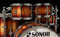 Sonor SQ2 5pc Beech Kit - African Marble with Red Candy Burst
