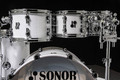 Sonor SQ2 6pc Beech Kit - White Sparkle w/ Snow Tiger Interior