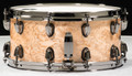 Side view of Mapex Saturn 14x6.5 Snare Drum - Natural Maple Burl
