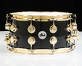 DW Collector's 7x14 Maple Snare - Gloss Black w/Gold HW