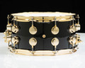 DW Collector's 7x14 Maple Snare - Gloss Black w/Gold HW