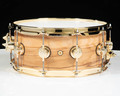 DW Collector's 3/3/3 Maple  6x14 Snare - Olive Ash Burl w/Gold HW