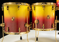 Sonor SQ2 6pc Beech Kit - Red to Yellow Sparkle Fade w/ Gold Hardware