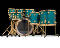 DW Collector's 7pc Maple SSC Shells Teal Glass w/Gold Hardware