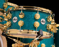 DW Collector's 7pc Maple SSC Shells Teal Glass w/Gold Hardware