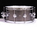 DW Collector's Series 6.5x14 Satin Black Nickel Over Brass Snare Drum with Chrome Hardware