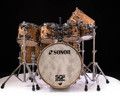 Front View Sonor SQ2 10pc Maple Kit with Gong Drum
